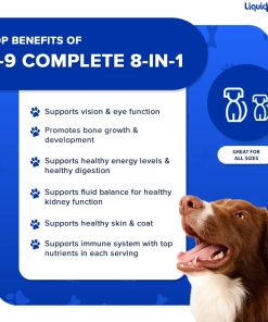 LIQUIDHEALTH Pets K9 Glucosamine Chondroitin Hip & Joint Formula & K9 Complete 8-in-1 Multivitamin for Dogs, Puppies - Pet Supplement Bundle for Joint Health, Immune Support,...