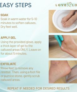 Love Lori Foot Callus Remover Kit - Gel & Foot Scraper for Dead Skin, 6oz-Bitadi