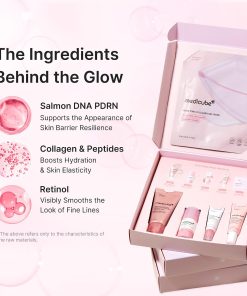 medicube PDRN Glow Essentials Kit, Mini Skincare Travel Set, 5-Step Routine