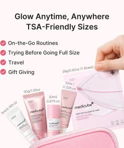 medicube PDRN Glow Essentials Kit, Mini Skincare Travel Set, 5-Step Routine