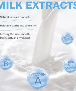 Milk Skin Care Set for Kids & Teens, 12 IN 1 Moisturizing & Gentle Milk Skin Care for Kids Girl Ages 8-12, Milk Skincare for Girls 10-12, Facial Care Gift Set for Kids & Girls,...