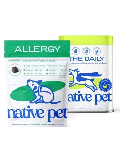 Native Pet Allergy Chews for Dogs (30 Air-Dried Chews) & Daily Dog Vitamins & Supplements (7 Oz.) - Itching Relief for Dogs & 11-in-1 Multivitamin with 21 Supplements & Vitamins