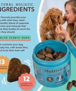 Natural Dog Company Multivitamin Supplement Chews + Skin & Coat Supplement Chews for Dogs - Comprehensive Nutritional Care for Healthy Skin, Shiny Coat, Joint Support, and...
