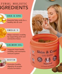 Natural Dog Company Multivitamin Supplement Chews + Skin & Coat Supplement Chews for Dogs - Comprehensive Nutritional Care for Healthy Skin, Shiny Coat, Joint Support, and...