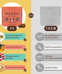 Natural Dog Company Multivitamin Supplement Chews + Skin & Coat Supplement Chews for Dogs - Comprehensive Nutritional Care for Healthy Skin, Shiny Coat, Joint Support, and...