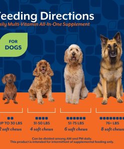 NaturVet All-in-One Dog Supplement - for Joint Support, Digestion, Skin, Coat Care – Dog Multivitamins with Minerals, Omega-3, 6, 9 – Wheat-Free Vitamins for Dogs – 240 Soft...