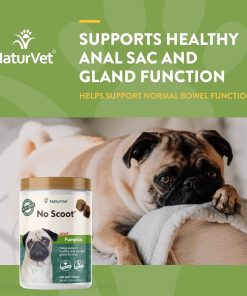 NaturVet All-in-One Dog Supplement - for Joint Support, Digestion, Skin, Coat Care – 120 Soft Chews & No Scoot for Dogs - 120 Soft Chews - Supports Healthy Anal Gland & Bowel...