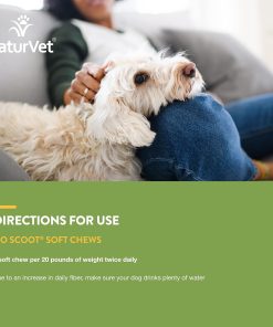 NaturVet All-in-One Dog Supplement - for Joint Support, Digestion, Skin, Coat Care – 120 Soft Chews & No Scoot for Dogs - 120 Soft Chews - Supports Healthy Anal Gland & Bowel...