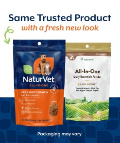 NaturVet All-in-One Dog Supplement - for Joint Support, Digestion, Skin, Coat Care – Dog Multivitamins with Minerals, Omega-3, 6, 9 – Wheat-Free Vitamins for Dogs – 13-Ounce...