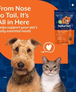 NaturVet All-in-One Dog Supplement - for Joint Support, Digestion, Skin, Coat Care – Dog Multivitamins with Minerals, Omega-3, 6, 9 – Wheat-Free Vitamins for Dogs – 13-Ounce...