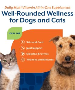 NaturVet All-in-One Dog Supplement - for Joint Support, Digestion, Skin, Coat Care – Dog Multivitamins with Minerals, Omega-3, 6, 9 – Wheat-Free Vitamins for Dogs – 13-Ounce...