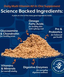 NaturVet All-in-One Dog Supplement - for Joint Support, Digestion, Skin, Coat Care – Dog Multivitamins with Minerals, Omega-3, 6, 9 – Wheat-Free Vitamins for Dogs – 13-Ounce...