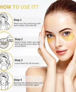 NAZANO 24K Gold Under Eye Patches - 60 Pack Eye Masks
