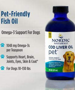 Nordic Naturals Cod Liver Oil for Dogs, 1048 mg Omega-3, EPA & DHA - 8 oz