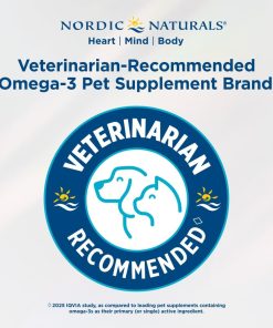Nordic Naturals Omega-3 Pet, Unflavored - 180 Soft Gels - 320 mg Omega-3 Per Soft Gel - Fish Oil for Dogs with EPA & DHA - Promotes Heart, Skin, Coat, & Immune Health (Pack of 2)