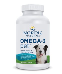 Nordic Naturals Omega-3 Pet, Unflavored - 180 Soft Gels - 320 mg Omega-3 Per Soft Gel - Fish Oil for Dogs with EPA & DHA - Promotes Heart, Skin, Coat, & Immune Health (Pack of 2)