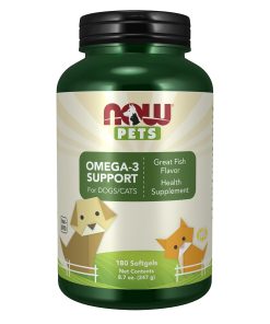 NOW Pet Health, Omega 3 Supplement, For Cats & Dogs, 180 Softgels