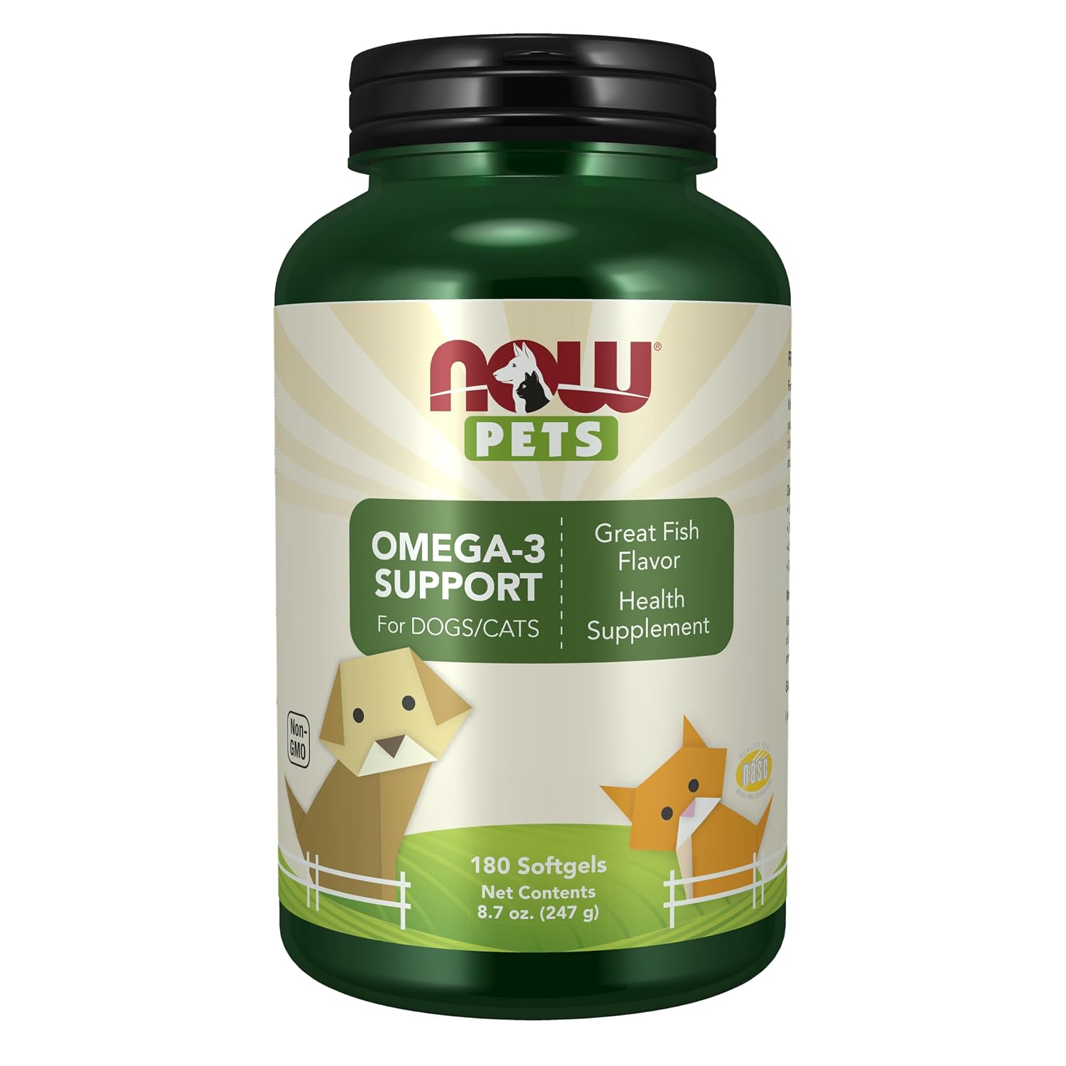 NOW Pet Health, Omega 3 Supplement, For Cats & Dogs, 180 Softgels 11 NOW Pet Health, Omega 3 Supplement, For Cats & Dogs, 180 Softgels