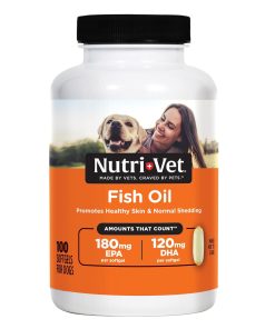 Nutri-Vet Fish Oil Supplement for Dogs,Omega 3,Fish Oil for Dogs,Pet Supplies,Pet Vitamins and Supplements,EPA DHA Formula,Puppy Vitamins,Shed Control,New Puppy Essentials,100...