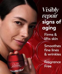 Olay Face Moisturizer, Regenerist Micro-Sculpting Cream for Women, Fragrance-Free - Anti-Aging, Anti-Wrinkle, Firming Skin Care - Triple Collagen Cream, Peptide, Hyaluronic...-Bitadi