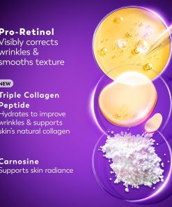 Olay Retinol Night Cream for Women, MAX, Anti-Aging Face Moisturizer, Fragrance-Free, Non Greasy - Anti-Wrinkle, Smooth Fine Lines, Hydrating Skin Care - Triple Collagen Cream,...-Bitadi