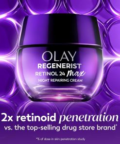 Olay Retinol Night Cream for Women, MAX, Anti-Aging Face Moisturizer, Fragrance-Free, Non Greasy - Anti-Wrinkle, Smooth Fine Lines, Hydrating Skin Care - Triple Collagen Cream,...-Bitadi