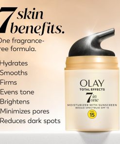 OLAY Total Effects 7-in-1 Anti-Aging Face Moisturizer with SPF 15, Fragrance-Free 1.7 oz-Bitadi