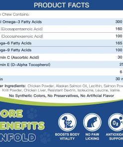 Omega 3 Fish Oil for Dogs, Salmon Oil Skin and Coat Supplement for Dogs