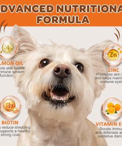 Omega 3 Fish Oil for Dogs, Salmon Oil Skin and Coat Supplement for Dogs