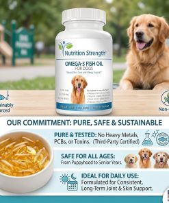 Omega 3 for Dogs | High EPA & DHA Fish Oil Soft Gels