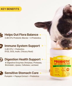 PENPEN Probiotics for Dogs (Beef Flavor - 180 Soft Chews) Dog Vitamins and Supplements (Chicken Flavor - 120 Soft Chews)
