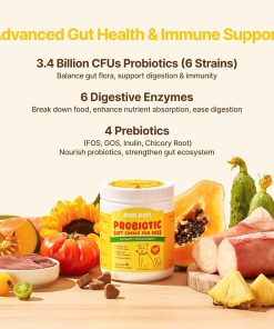 PENPEN Probiotics for Dogs (Beef Flavor - 180 Soft Chews) Dog Vitamins and Supplements (Chicken Flavor - 120 Soft Chews)