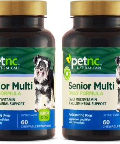 PetNC Natural Care Senior Multi Chewables for Dogs, 60 Count (Pack of 2)