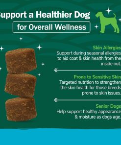 PetNC Skin & Coat Soft Chews for Dogs with Omega-3, 60 Count
