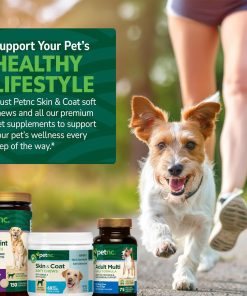 PetNC Skin & Coat Soft Chews for Dogs with Omega-3, 60 Count