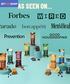 Alternative view of IQBAR Clean Plant Protein Bars - Chocolate Sea Salt + Peanut Butter Chip 12 Count Bundle - Keto, Vegan, High Fiber, Gluten and Dairy Free, Low Sugar Snack - Brain and Body Nutrients for Focus, Energy - BITADI