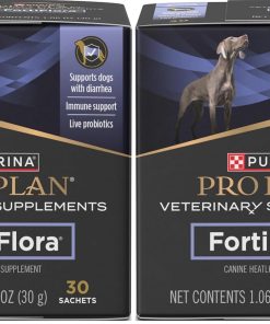 Purina Pro Plan Veterinary Supplements FortiFlora Daily Probiotics for Dogs,Helps Digestive Gut Health and Diarrhea - 30 ct. Box,(Pack of 2)