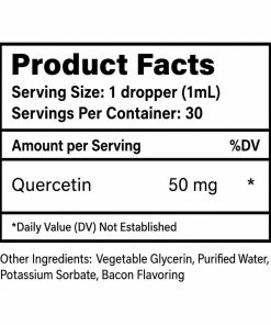 Quercetin for Dogs - Quercetin for Dogs Allergies - Helps Support Immune Health, Allergy Relief, Heart Health & Much More - Dog Allergy Relief - 1 fl oz - Bacon Flavor