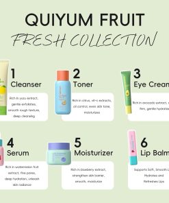 QUIYUM Fruit Skin Care Sets for Teen Girls, 6 Daily Routine Skincare Gift 22 QUIYUM Fruit Skin Care Sets for Teen Girls, 6 Daily Routine Skincare Gift