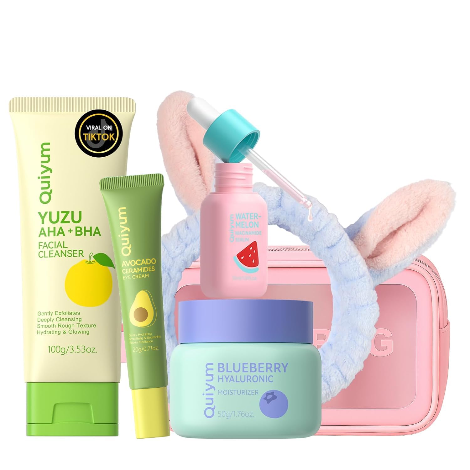 QUIYUM Fruit Skin Care Sets for Teen Girls, 6 Daily Routine Skincare Gift 20 QUIYUM Fruit Skin Care Sets for Teen Girls, 6 Daily Routine Skincare Gift
