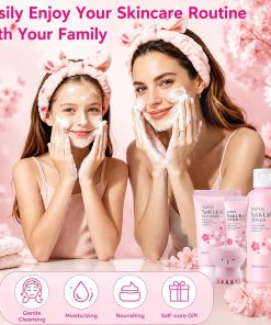 Sakura Skin Care Set for Kids Teen Girls, 15PCS Daily Gentle Skin Care Set-Bitadi
