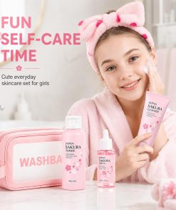 Sakura Skin Care Set for Kids Teen Girls, Birthday Christmas Gifts, 15 PCS-Bitadi
