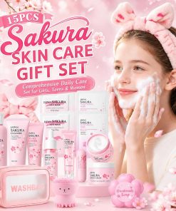 Sakura Skin Care Set for Kids Teen Girls, Birthday Christmas Gifts, 15 PCS-Bitadi