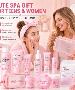 Sakura Skin Care Set for Kids Teen Girls, Birthday Christmas Gifts, 15 PCS-Bitadi