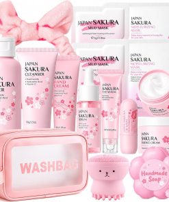Sakura Skin Care Set for Kids Teen Girls, Birthday Christmas Gifts, 15 PCS