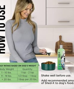 Shed-X Liquid Dog Supplement,32oz – 100% Natural – Helps Dog Shedding,Fish Oil for Dogs Supports Skin & Coat,Dog-Oil for Food with Essential Fatty Acids,Vitamins,and...