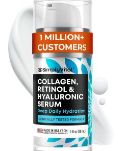 SimplyVital Face Moisturizer Retinol Collagen Hyaluronic Acid Cream 1.7 oz