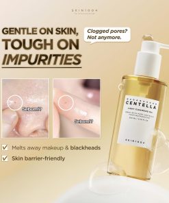 SKIN1004 Madagascar Centella Light Cleansing Oil 6.76 fl.oz, 200ml | Gentle Oil Cleanser for Face, Korean Facial Cleanser, Double Cleansing-Bitadi