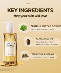 SKIN1004 Madagascar Centella Light Cleansing Oil 6.76 fl.oz, 200ml | Gentle Oil Cleanser for Face, Korean Facial Cleanser, Double Cleansing-Bitadi