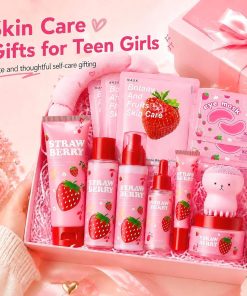 Strawberry Skin Care Set for Kids Teen Girls,14PCS Skin Care for Kids 10-12-Bitadi